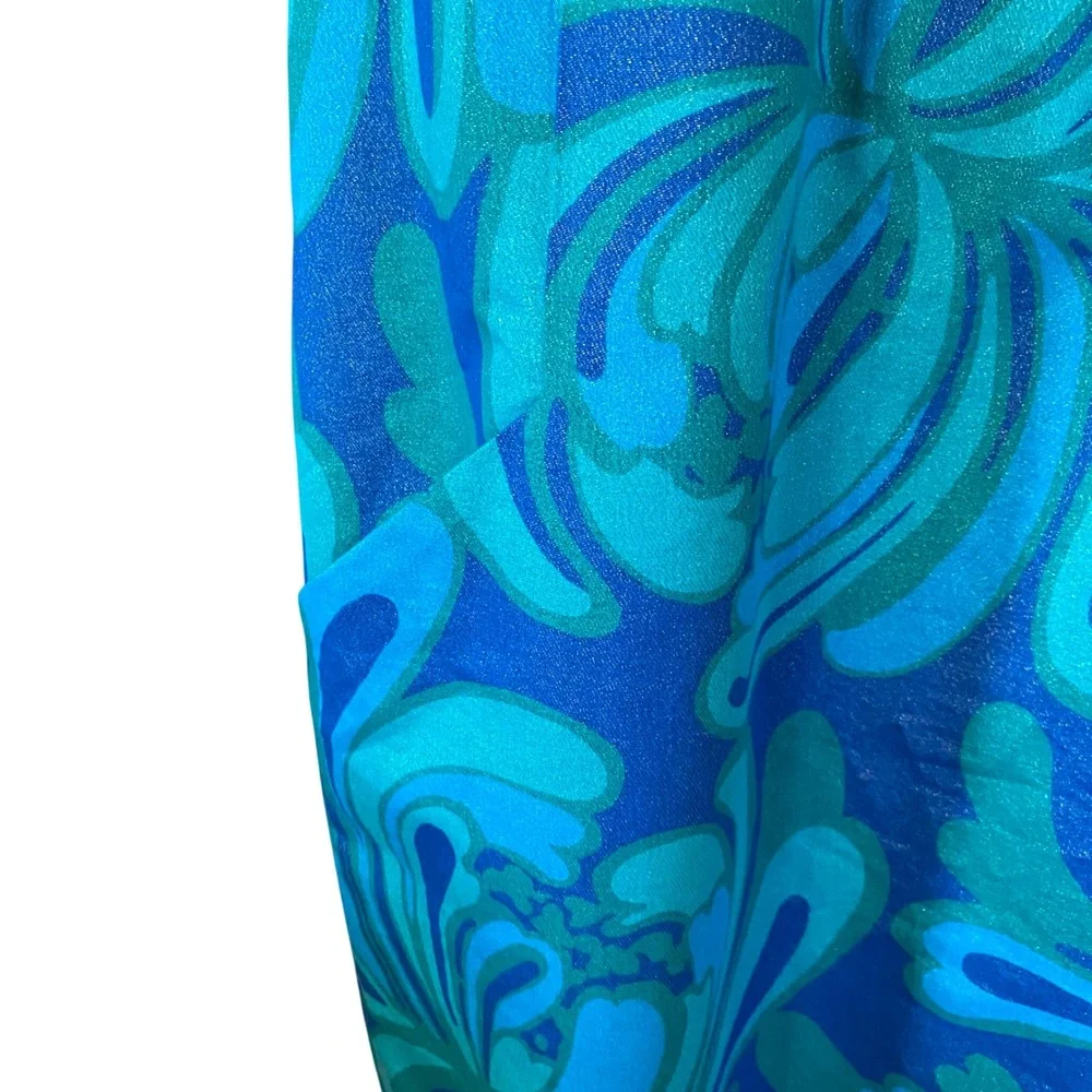 Lilly Pulitzer Payton Brewster Blue Big Bang Metallic Rhinestone Shift Dress 14 - Picture 7 of 12